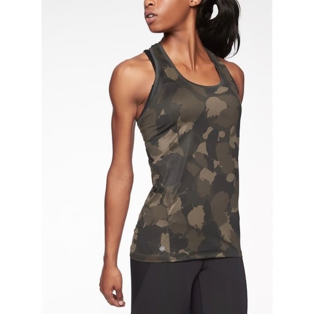 Athleta Limitless Keyhole Tank- Camo- XS